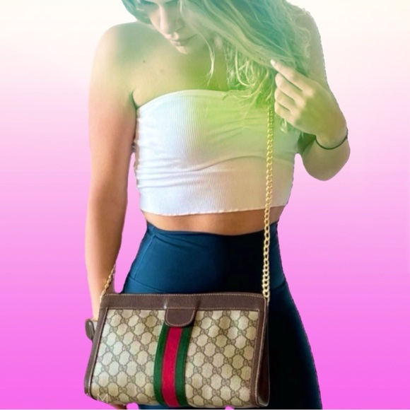Gucci Ophidia GG Monogram Clutch Crossbody Bag - Picture 14 of 14